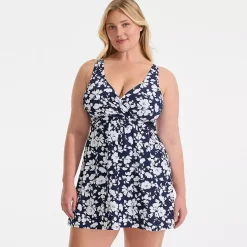 Women's New SlenderSuit Wrap Swim Dress Swimsuit Print