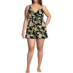 Women's New SlenderSuit Wrap Swim Dress Swimsuit Print