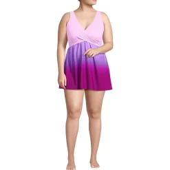 Women's New SlenderSuit Wrap Swim Dress Swimsuit Print