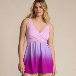 Women's New SlenderSuit Wrap Swim Dress Swimsuit Print