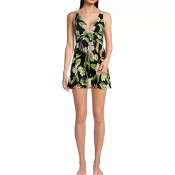 Women's New SlenderSuit Wrap Swim Dress Swimsuit Print