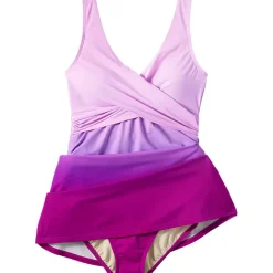 Women's New SlenderSuit Wrap Swim Dress Swimsuit Print