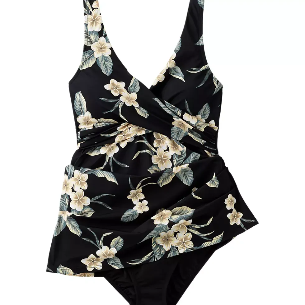 Women's New SlenderSuit Wrap Swim Dress Swimsuit Print