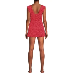 Women's NEW Smoothing Square Neck Ruched Swim Dress Swimsuit