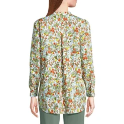 Women's No Iron Banded Collar Popover Shirt