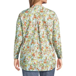 Women's No Iron Banded Collar Popover Shirt