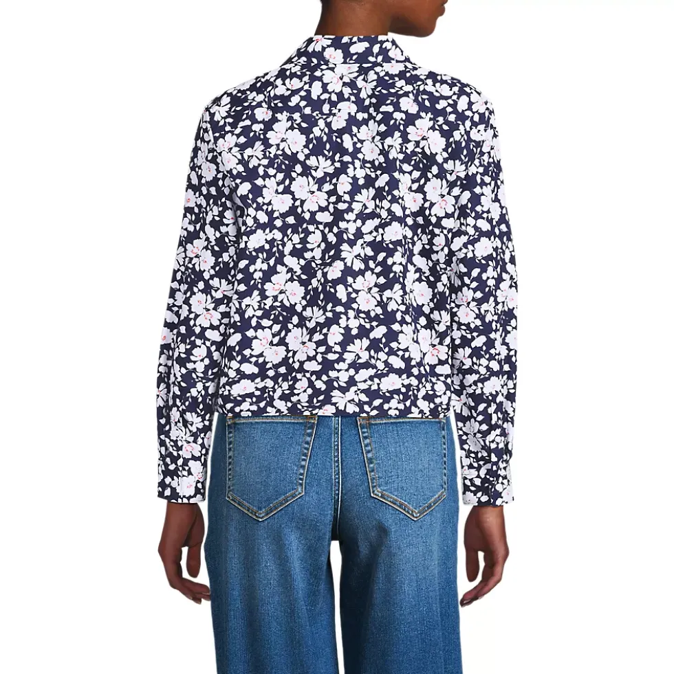Women's No Iron Boxy Cropped Shirt