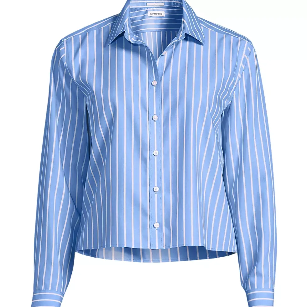 Women's No Iron Boxy Cropped Shirt