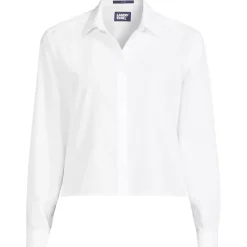 Women's No Iron Boxy Cropped Shirt