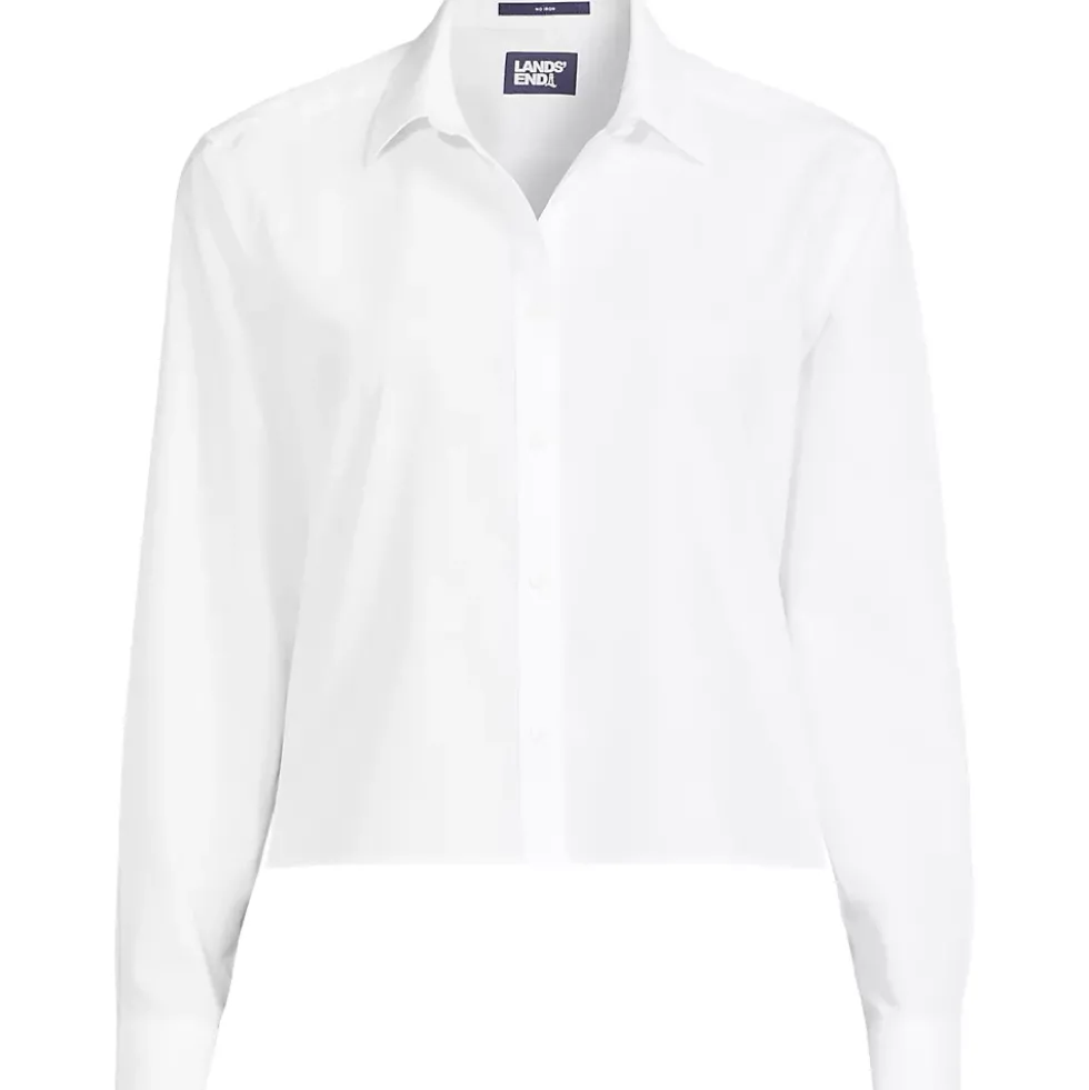 Women's No Iron Boxy Cropped Shirt
