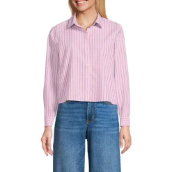 Women's No Iron Boxy Cropped Shirt