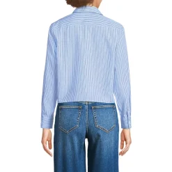 Women's No Iron Boxy Cropped Shirt