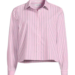 Women's No Iron Boxy Cropped Shirt