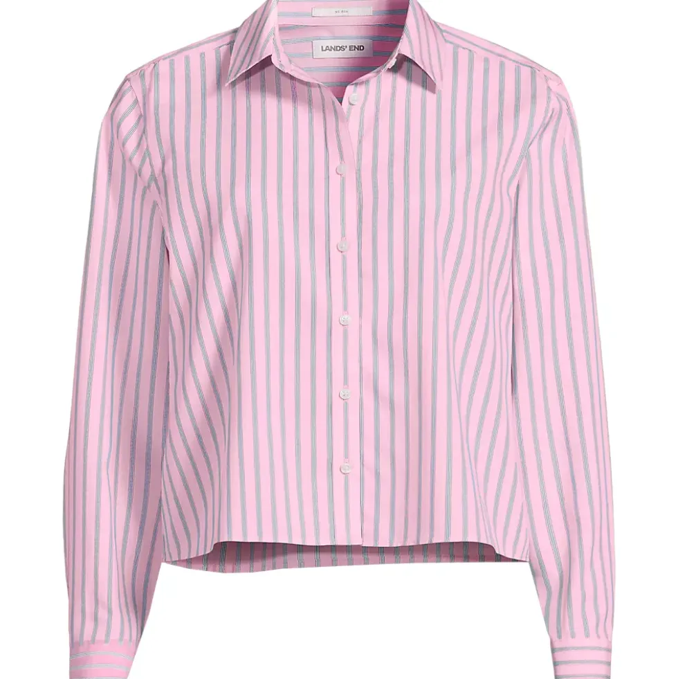 Women's No Iron Boxy Cropped Shirt