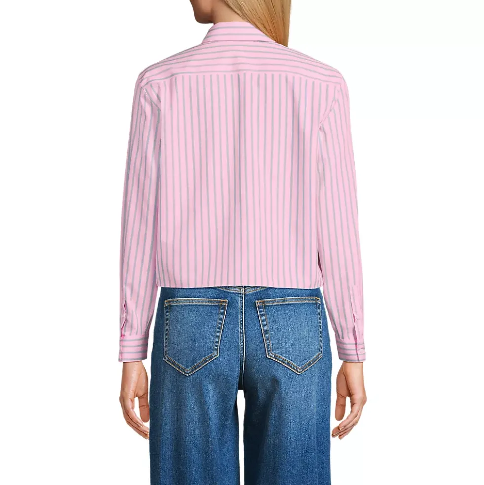 Women's No Iron Boxy Cropped Shirt