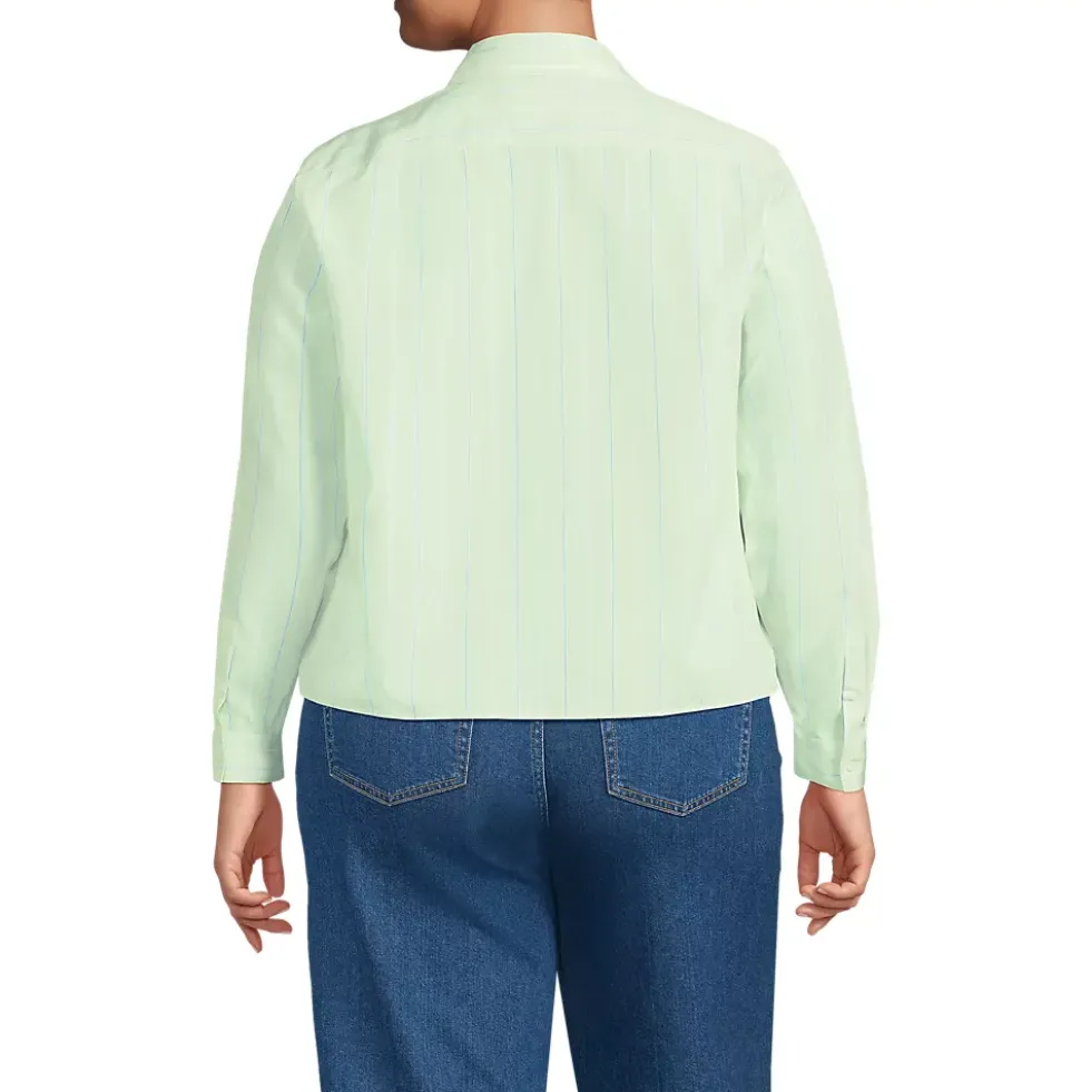 Women's No Iron Boxy Cropped Shirt