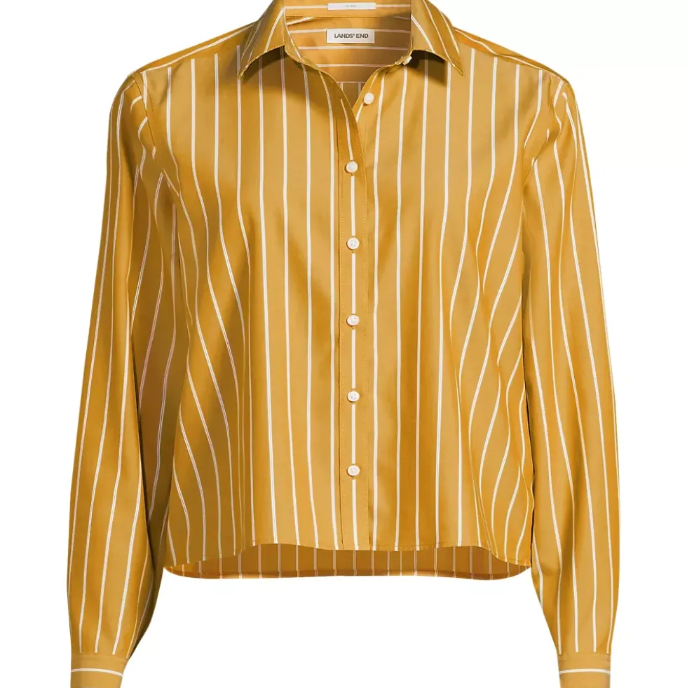 Women's No Iron Boxy Cropped Shirt
