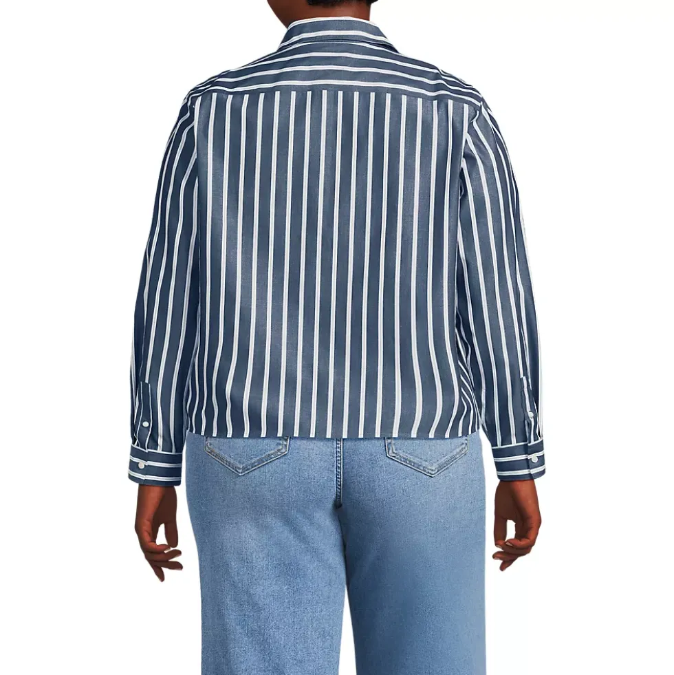 Women's No Iron Boxy Cropped Shirt