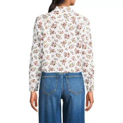Women's No Iron Boxy Cropped Shirt