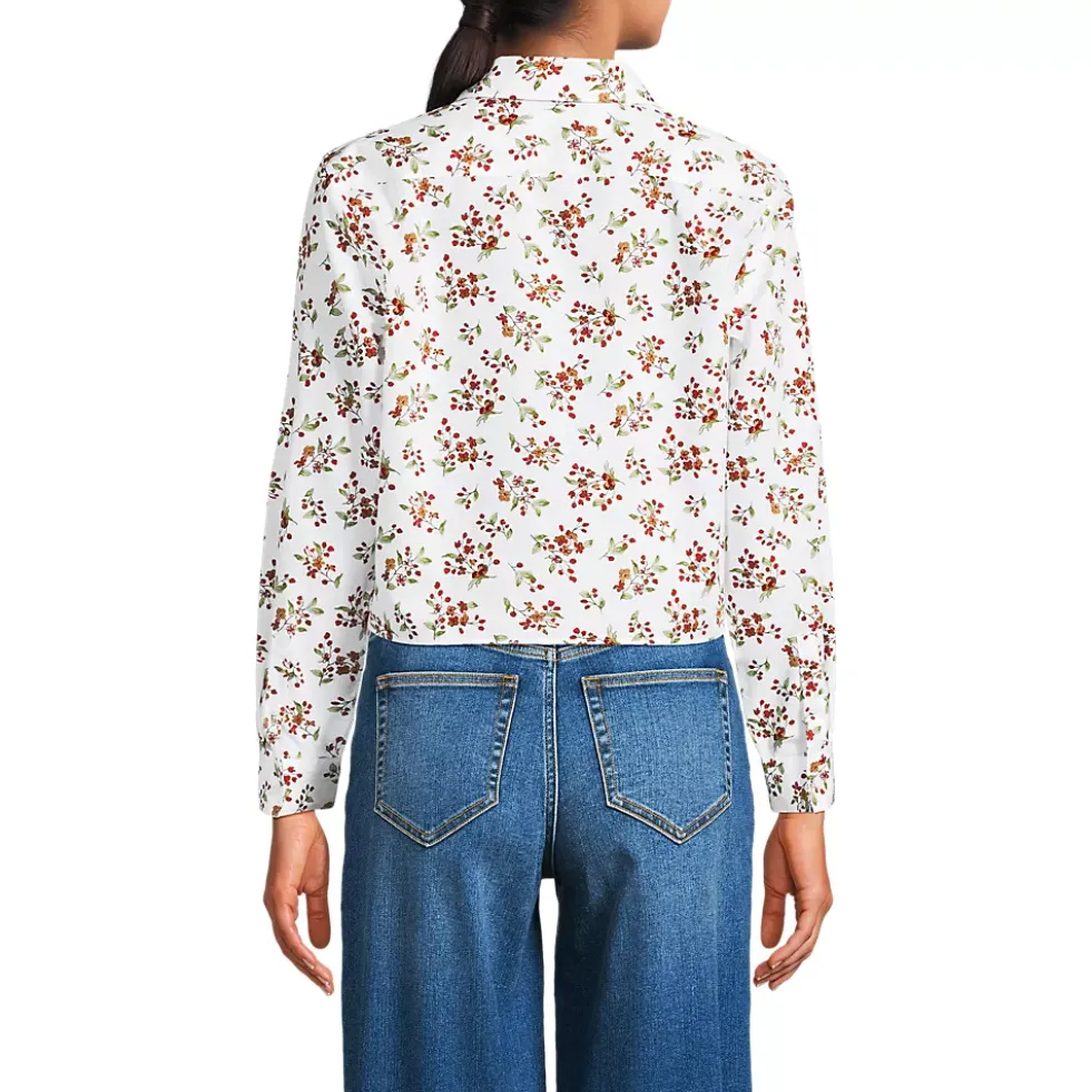 Women's No Iron Boxy Cropped Shirt