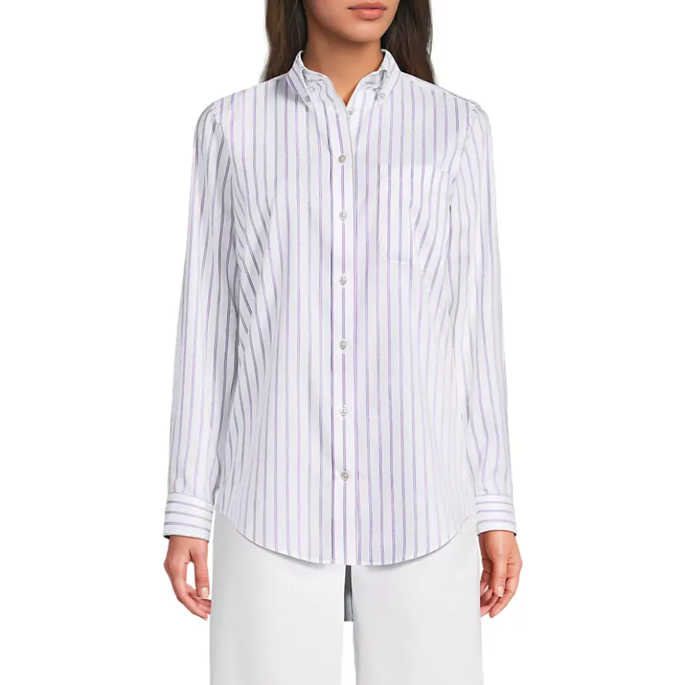 Women's No Iron Pinpoint Relaxed Fit Shirt
