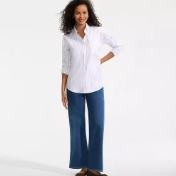 Women's No Iron Pinpoint Relaxed Fit Shirt