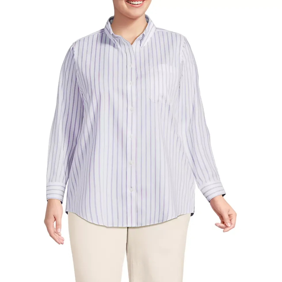 Women's No Iron Pinpoint Relaxed Fit Shirt