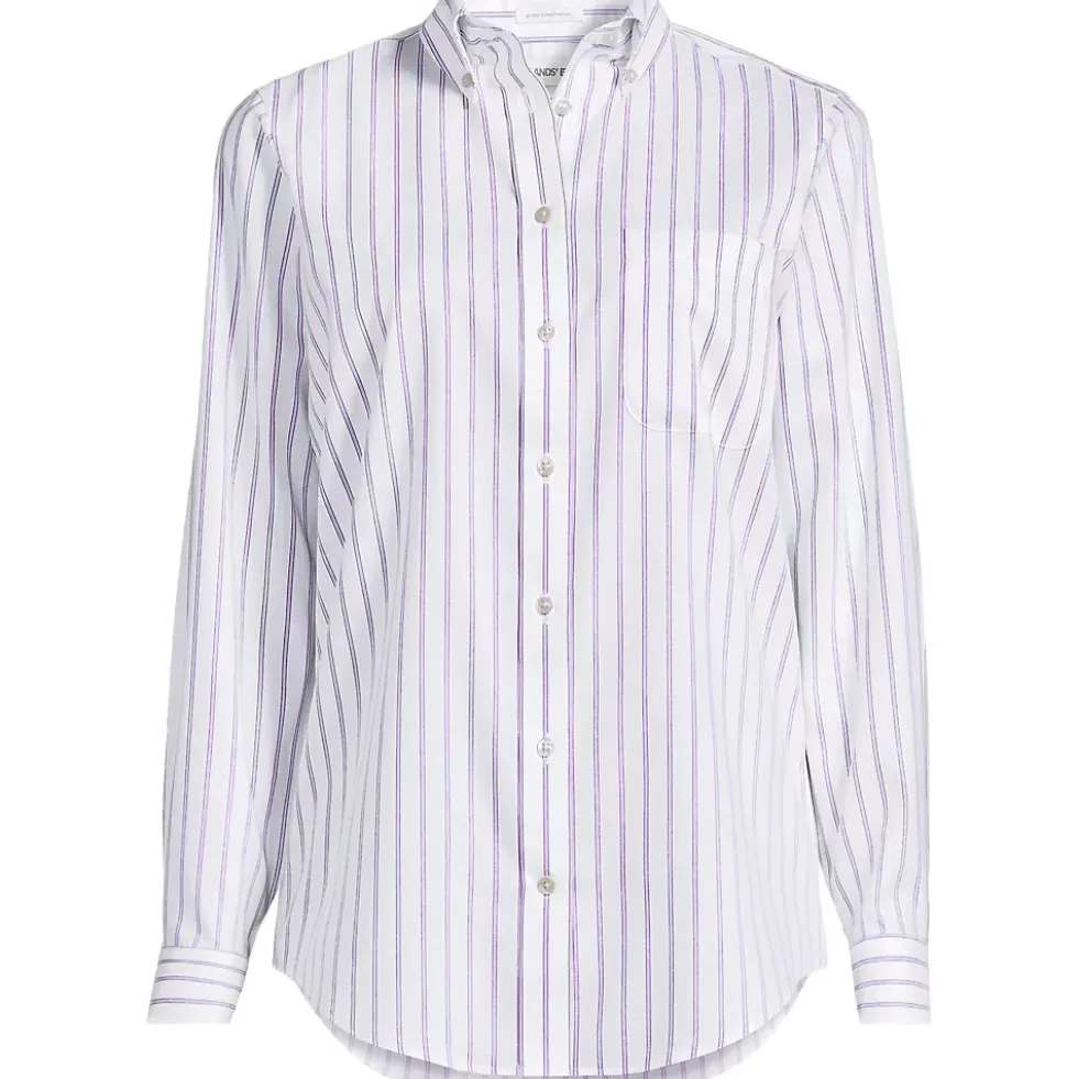 Women's No Iron Pinpoint Relaxed Fit Shirt