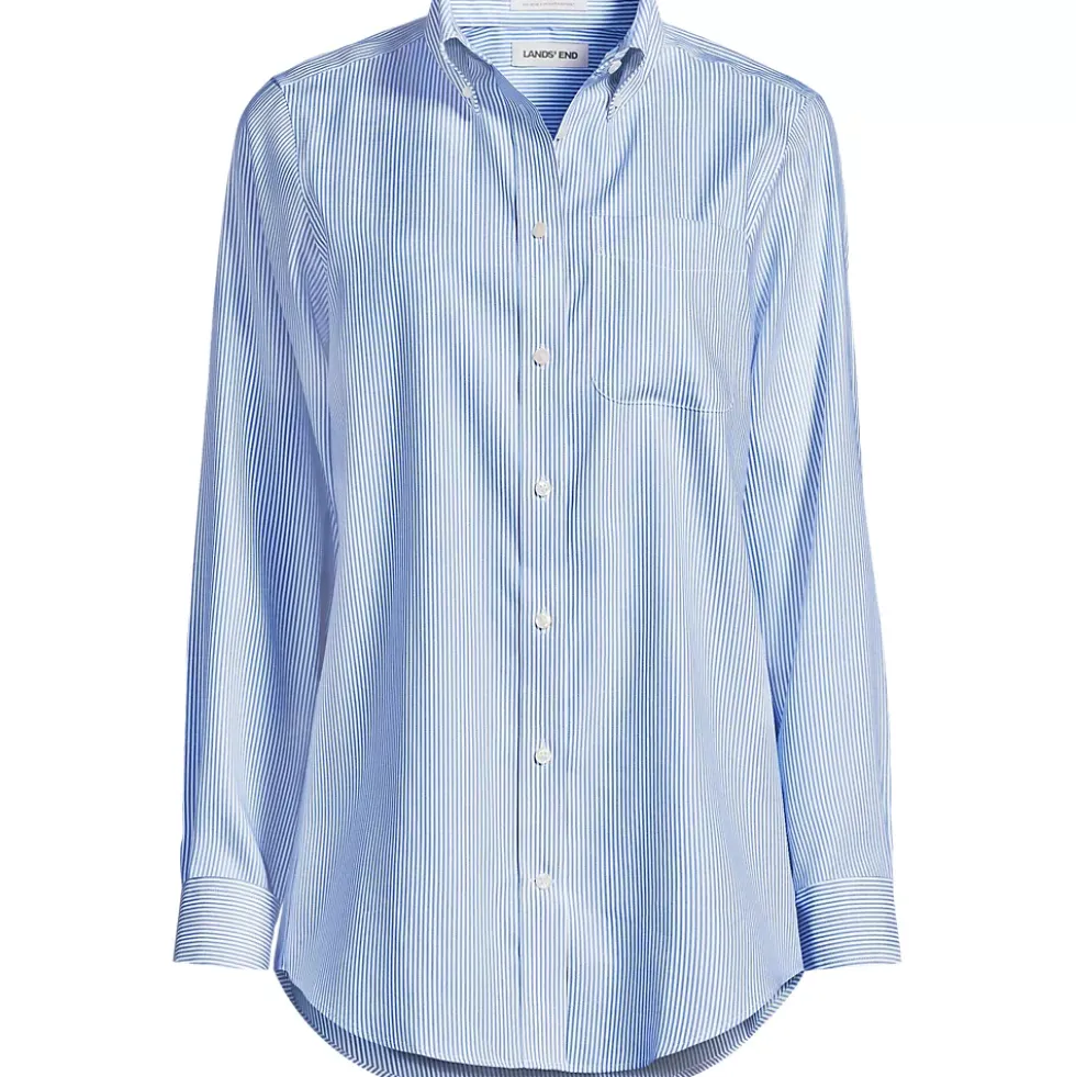 Women's No Iron Pinpoint Relaxed Fit Shirt