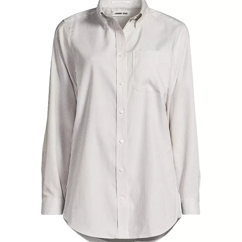 Women's No Iron Pinpoint Relaxed Fit Shirt