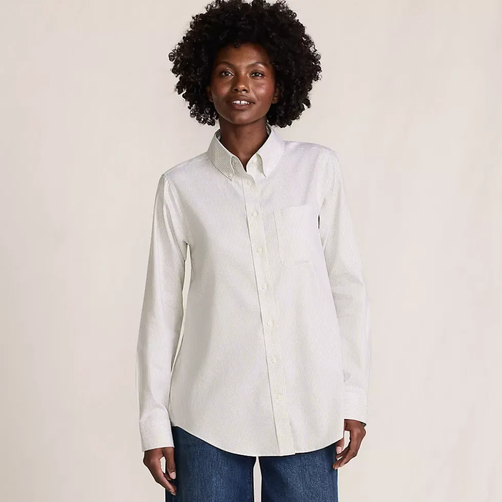 Women's No Iron Pinpoint Relaxed Fit Shirt