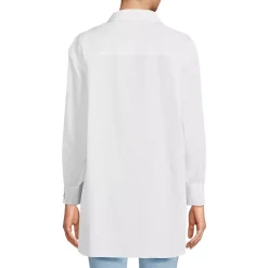 Women's No Iron Poplin Extra Long Tunic