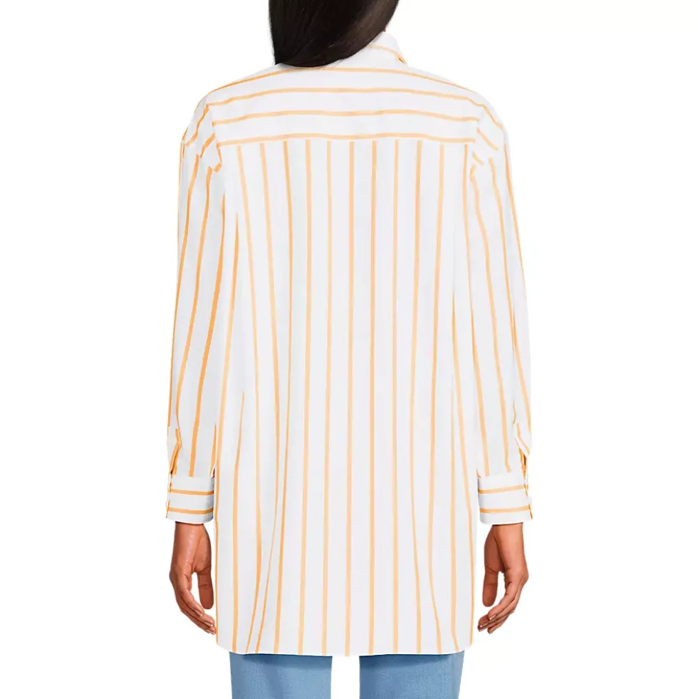 Women's No Iron Poplin Extra Long Tunic