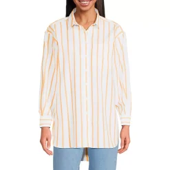 Women's No Iron Poplin Extra Long Tunic