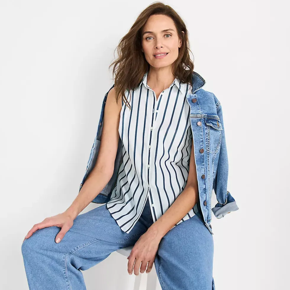 Women's No Iron Sleeveless Shirt