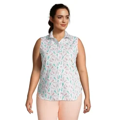 Women's No Iron Supima Cotton Sleeveless Shirt