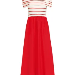 Women's Off the Shoulder Slender Mixed Media Dress