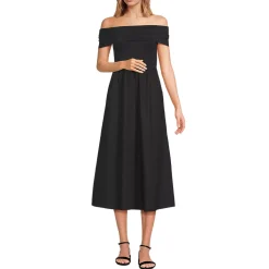 Women's Off the Shoulder Slender Mixed Media Dress