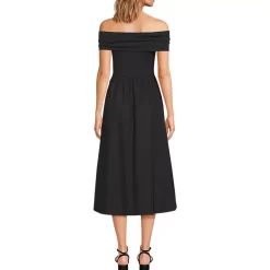 Women's Off the Shoulder Slender Mixed Media Dress