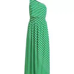 Women's One Shoulder Crepe Midi Dress