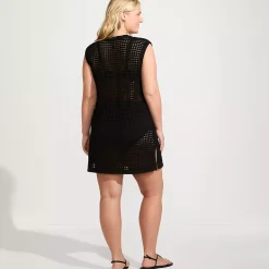 Women's Open Knit Cover-up Dress