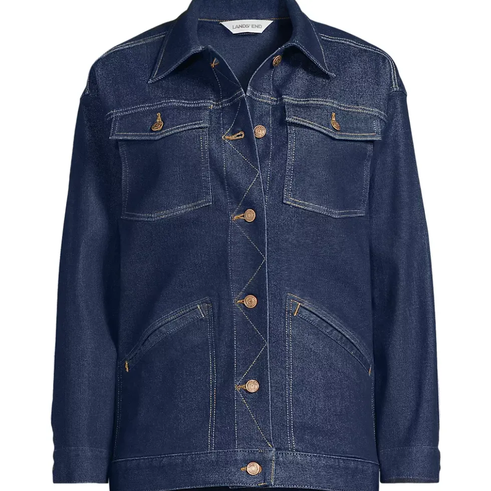 Women's Oversized Denim Trucker Jacket