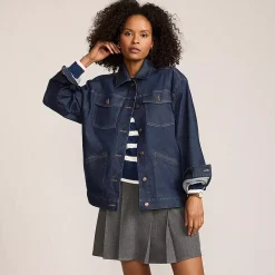 Women's Oversized Denim Trucker Jacket