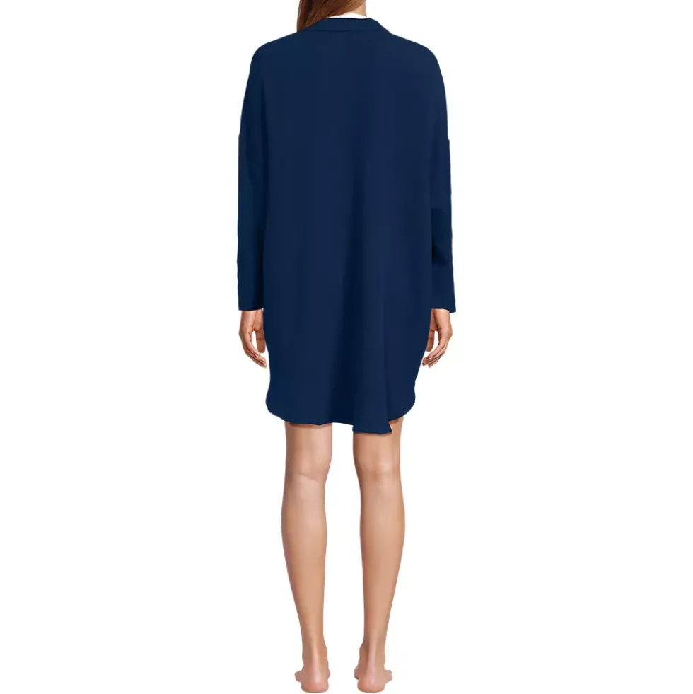 Women's Oversized Gauze Button Front Cover-Up Shirt