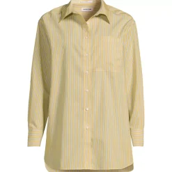 Women's Oversized No Iron Tunic with Statement Collar Shirt