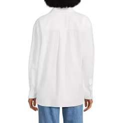 Women's Oversized Oxford Button Front Shirt