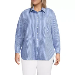 Women's Oversized Seersucker Shirt