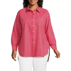 Women's Oversized Seersucker Shirt