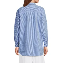 Women's Oversized Seersucker Shirt