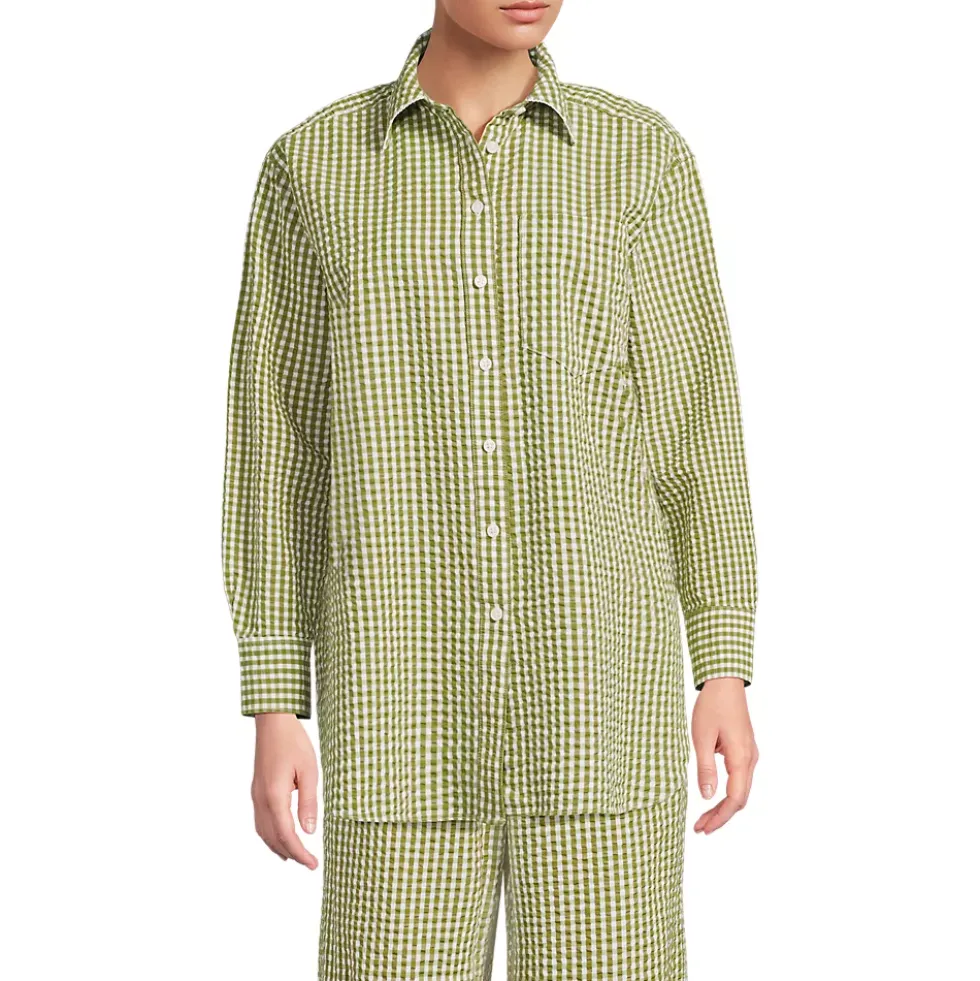 Women's Oversized Seersucker Shirt